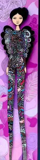 Free angel bookmark featuring a drawn angel